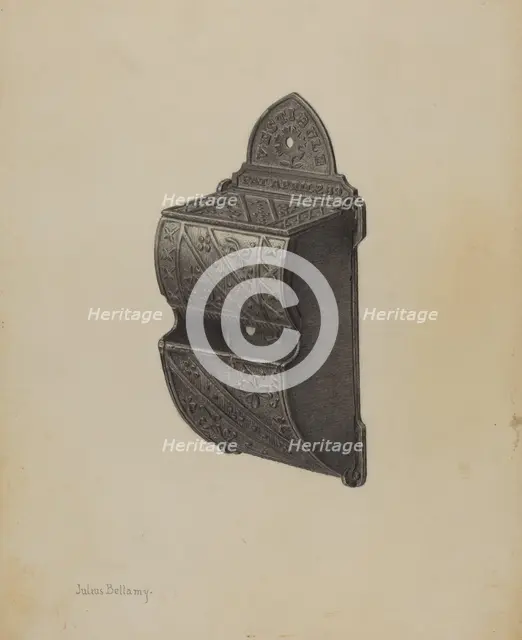 Match Holder, c. 1940. Creator: Julius Bellamy.