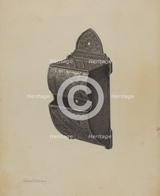 Match Holder, c. 1940. Creator: Julius Bellamy.