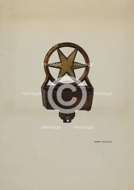 Match Holder, c. 1939. Creator: Chris Makrenos.