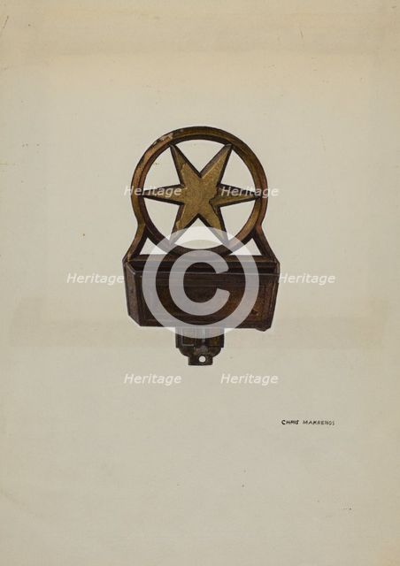 Match Holder, c. 1939. Creator: Chris Makrenos.