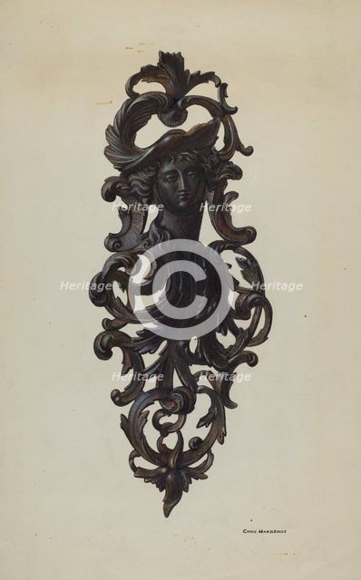 Match Holder, c. 1939. Creator: Chris Makrenos.