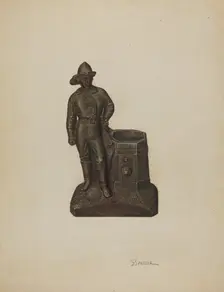 Match Holder, c. 1939. Creator: Selma Sandler