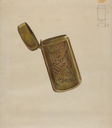 Match Safe, c. 1936. Creator: Thomas Holloway