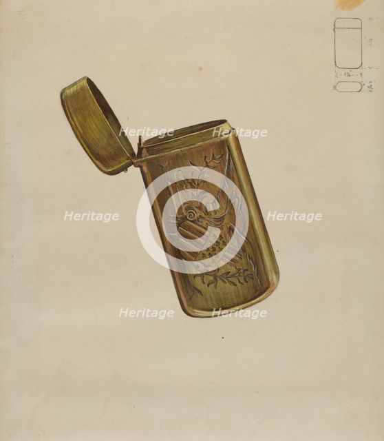 Match Safe, c. 1936. Creator: Thomas Holloway.