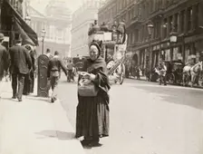 Match seller, Ludgate Hill, London, 1893. Creator: Paul Martin