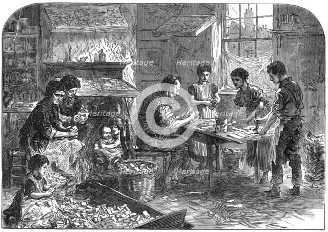Matchbox-makers at Bow, 1871. Creator: Unknown.