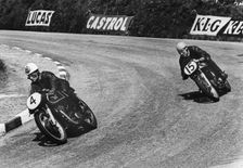 Matchless & Norton 1956 Isle of Man Tourist Trophy race. Creator: Unknown