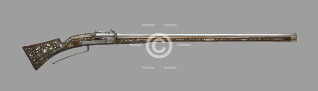 Matchlock Musket for Target Shooting for the Court of Christian II, Elector of Saxony, 1600/10. Creator: Unknown.