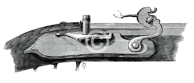 Matchlock, late 17th century, from the Tower of London, (c1880). Artist: Unknown
