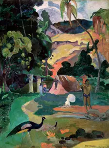 Matamoe (Death. Landscape with Peacocks) 1892. Artist: Paul Gauguin