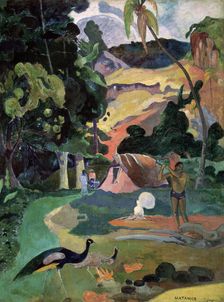 Matamoe (Death. Landscape with Peacocks) 1892. Artist: Paul Gauguin