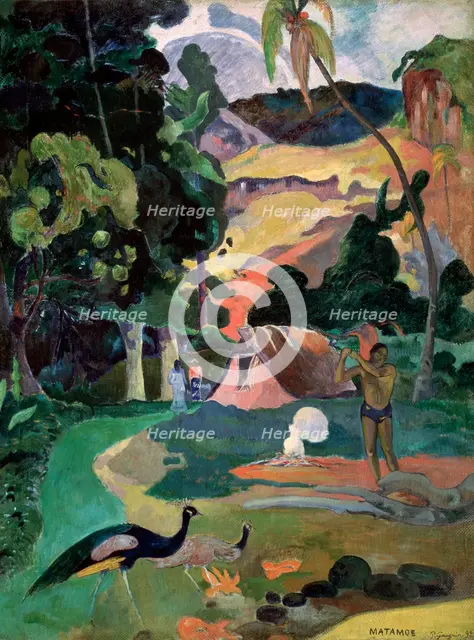 'Matamoe (Death. Landscape with Peacocks)', 1892. Artist: Paul Gauguin