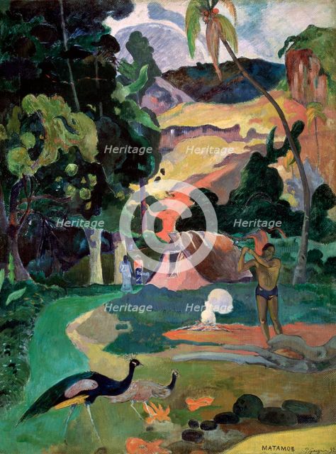 'Matamoe (Death. Landscape with Peacocks)', 1892. Artist: Paul Gauguin