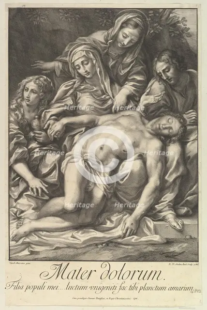 Mater Dolorum, 1701. Creator: Robert van Audenaerde.