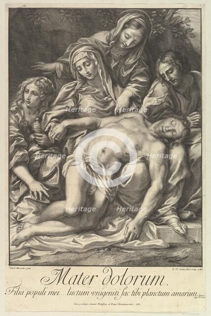 Mater Dolorum, 1701. Creator: Robert van Audenaerde.