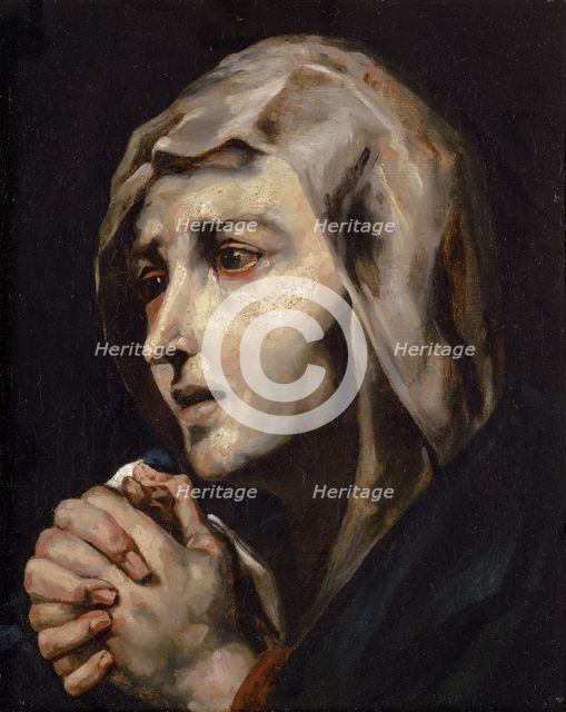 Mater dolorosa, Copy after Ribera, 1811. Creator: Theodore Gericault.