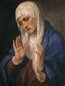 Mater Dolorosa with her Hands apart, 1555. Creator: Titian