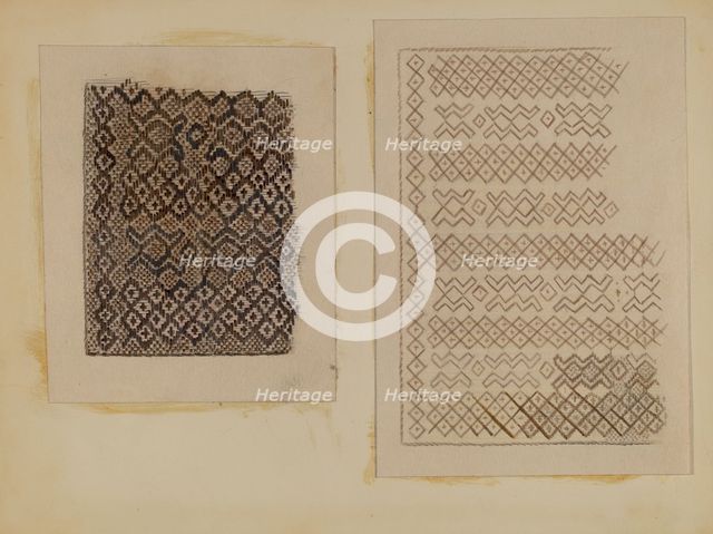 Material Woven from Cat-tails, c. 1935. Creator: Melita Hofmann.