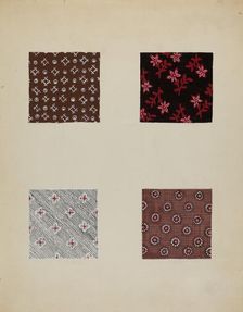 Materials from Quilt, c. 1936. Creator: Katherine Hastings