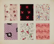 Materials from Quilt, c. 1937. Creator: Dorothy Posten