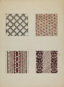 Materials from Quilt, c. 1937. Creator: Katherine Hastings