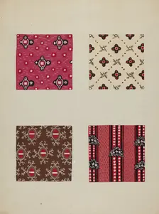 Materials from Quilt, c. 1937. Creator: Katherine Hastings
