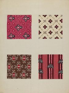 Materials from Quilt, c. 1937. Creator: Katherine Hastings