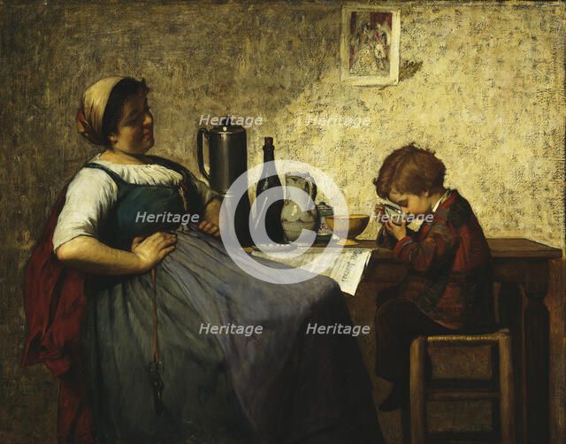 Maternal Joy, 1868. Creator: Adolf von Becker.