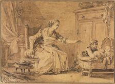 Maternal Solicitude, 1777. Creator: Jean Baptiste Le Prince (French, 1734-1781)