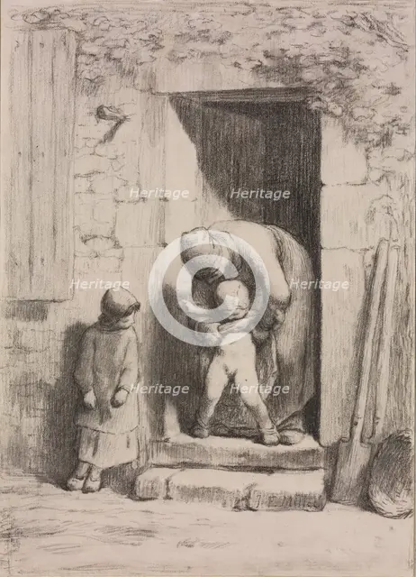 Maternal Solicitude. Artist: Millet, Jean-François (1814-1875)
