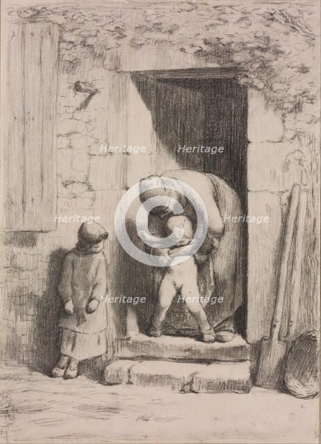Maternal Solicitude. Artist: Millet, Jean-François (1814-1875)