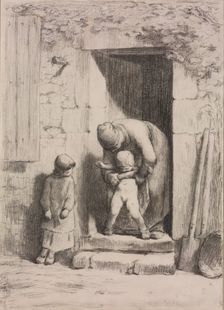 Maternal Solicitude. Artist: Millet, Jean-François (1814-1875)