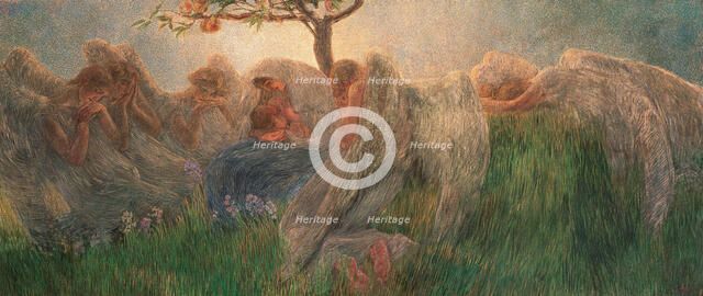 Maternità (Motherhood), 1890-1891. Creator: Previati, Gaetano (1852-1920).