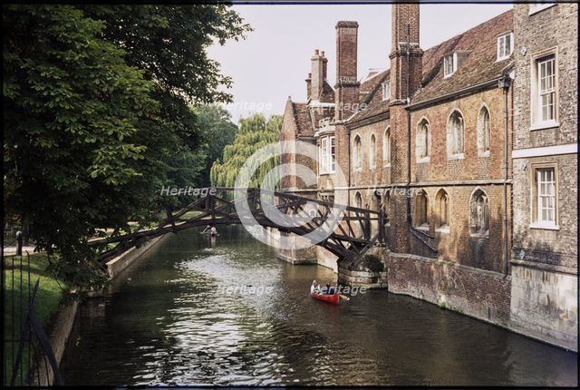 Mathematical Bridge, Queens' College, University of Cambridge, Cambridge, Cambridgeshire, 1974. Creator: Dorothy Chapman.