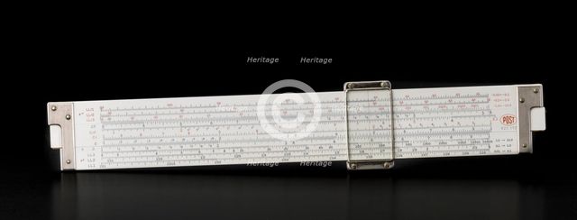 Mathematical slide rule owned by Sally Ride, ca. 1970. Creator: Frederick Post Co..
