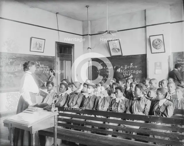 Mathematics class at Tuskegee Institute, 1906. Creator: Frances Benjamin Johnston.