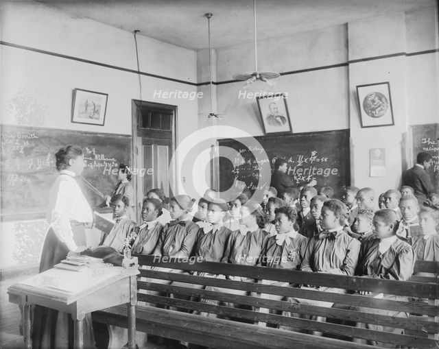 Mathematics class at Tuskegee Institute, 1906. Creator: Frances Benjamin Johnston.