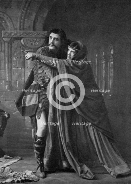 Matheson Lang (1879-1948) and Hutin Britton in Macbeth, 1911-1912. Artist: Unknown