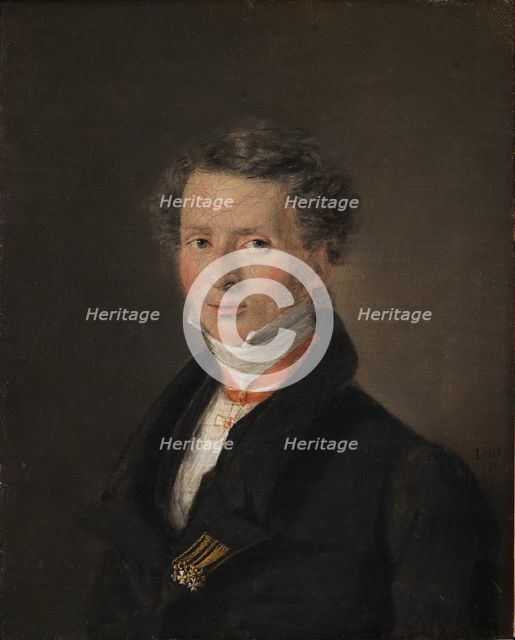 Mathias Friis von Irgens-Bergh, Danish Chargé d'Affaires in Dresden, 1824. Creator: Christian Albrecht Jensen.