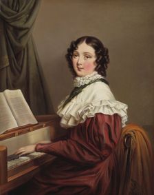 Mathilda Valeria Beatrix d´Orozco (1796-1863), composer, singer, early-mid 19th century. Creator: Axel Johan Fägerplan