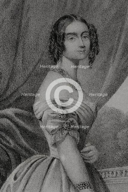 Mathilde Karoline of Bavaria, (1813-1862), 1852.  Creators: Julio Donón, Luis Carlos Legrand.