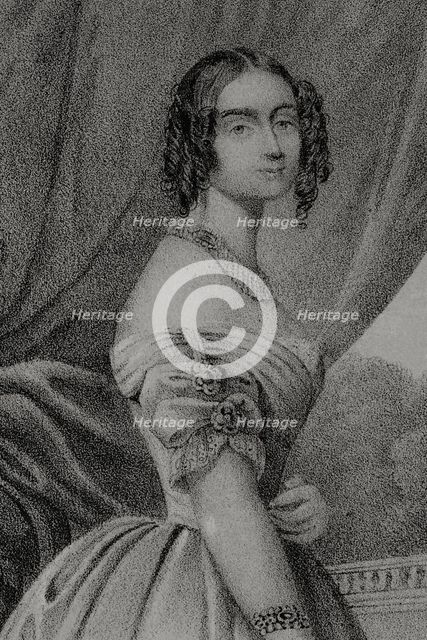 Mathilde Karoline of Bavaria, (1813-1862), 1852.  Creators: Julio Donón, Luis Carlos Legrand.
