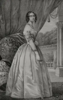 Mathilde Karoline of Bavaria, (1813-1862), daughter of King Ludwig I of Bavaria. 1852. Creator: Unknown
