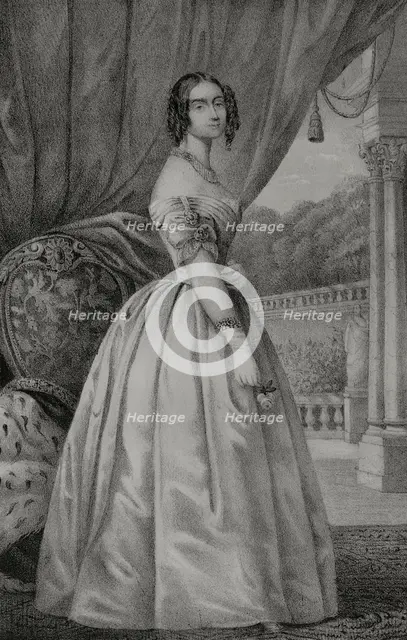 Mathilde Karoline of Bavaria, (1813-1862), daughter of King Ludwig I of Bavaria. 1852.  Creator: Unknown.