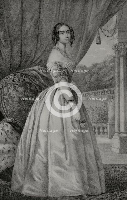 Mathilde Karoline of Bavaria, (1813-1862), daughter of King Ludwig I of Bavaria. 1852.  Creator: Unknown.