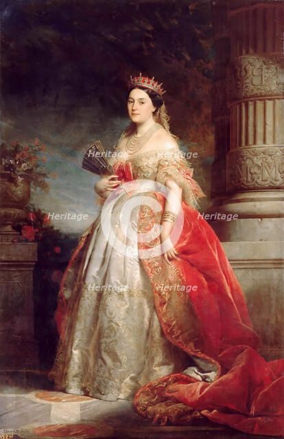 Mathilde Laetitia Wilhelmine Bonaparte, Princesse Française (1820-1904). Artist: Dubufe, Édouard Louis (1819-1883)