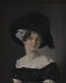 Mathilde Theresia von Irgens-Bergh, née Holsten, the Wife of Mathias Friis von Irgens-Bergh, 1824. Creator: Christian Albrecht Jensen