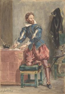 Mathurin Régnier, ca. 1846. Creator: Eugene Delacroix