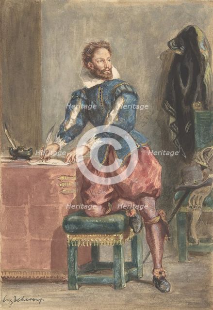 Mathurin Régnier, ca. 1846. Creator: Eugene Delacroix.