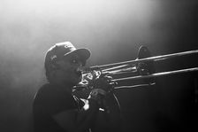 Matic Horns, Horace Andy & Dub Asante Band feat. Matic Horns, Jazz Café, London, Jul 2023. Creator: Annapaola Marchesani